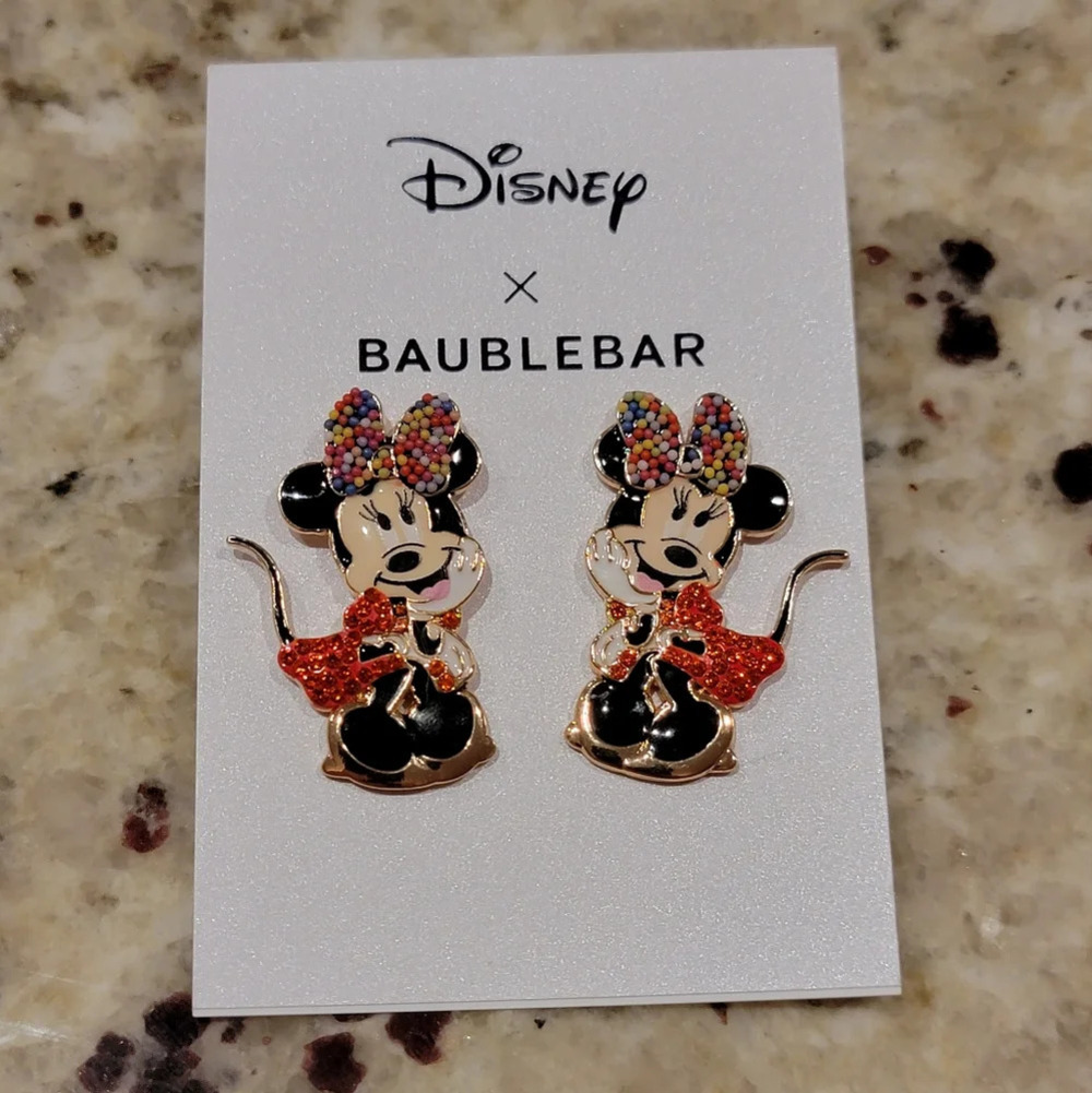 Disney X Baublebar Minnie Mouse Earrings NWT